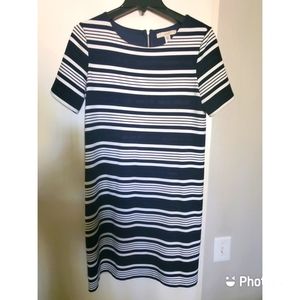 Striped Mini Cap Sleeve Dress